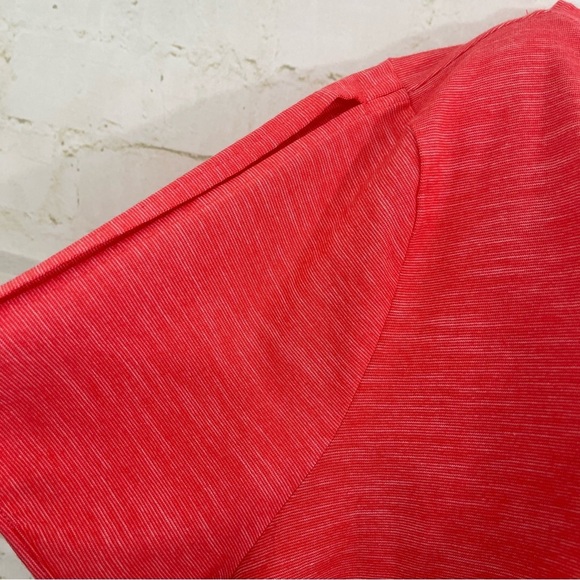 Talbots Orange Slit Tie Short Sleeve Top - Picture 2 of 8